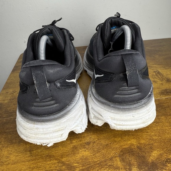 Hoka One One Bondi 8 Running Shoes Men's Size 11 D Black White - Picture 4 of 7